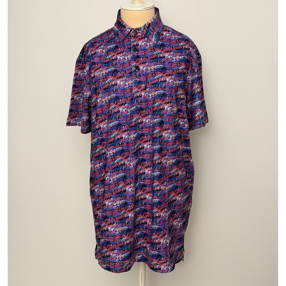 SWAG Polo Shirt Mens SMALL Don't Give A Putt Golf Skull Stretch Performance NWT